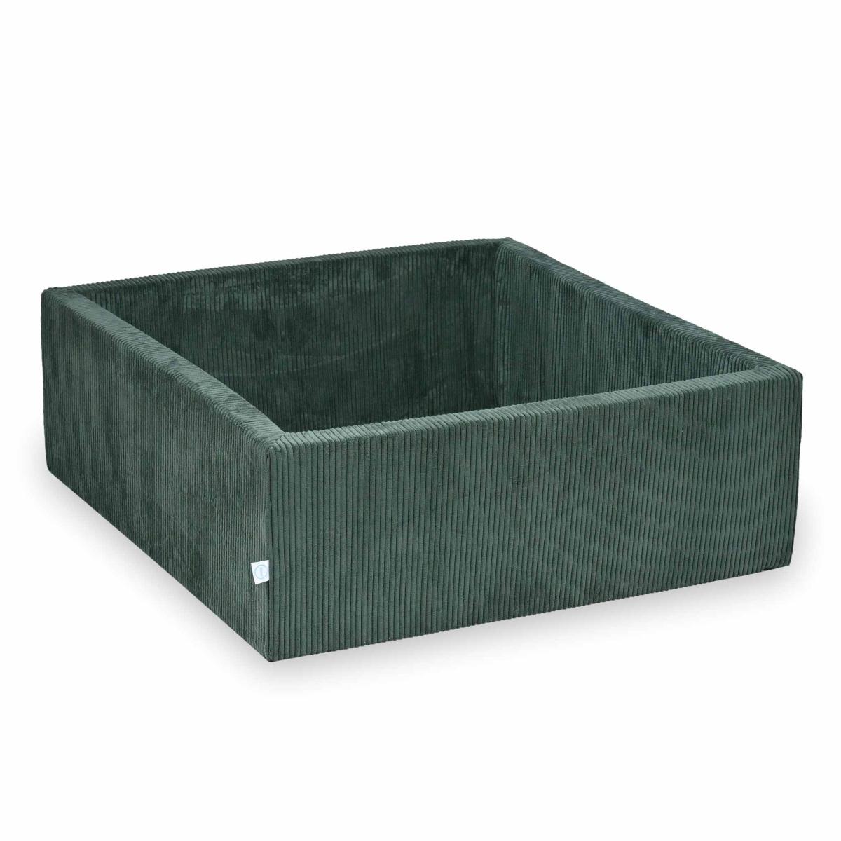 Suchy basen 110x110x40 Sztruks Zielony bez piłek