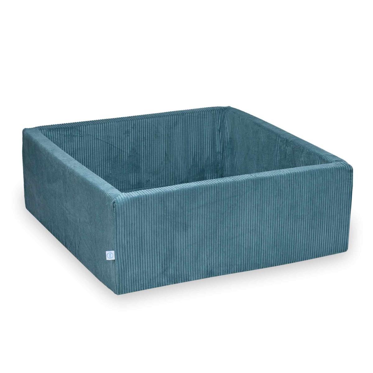 Suchy basen 110x110x40 Sztruks Niebieski bez piłek