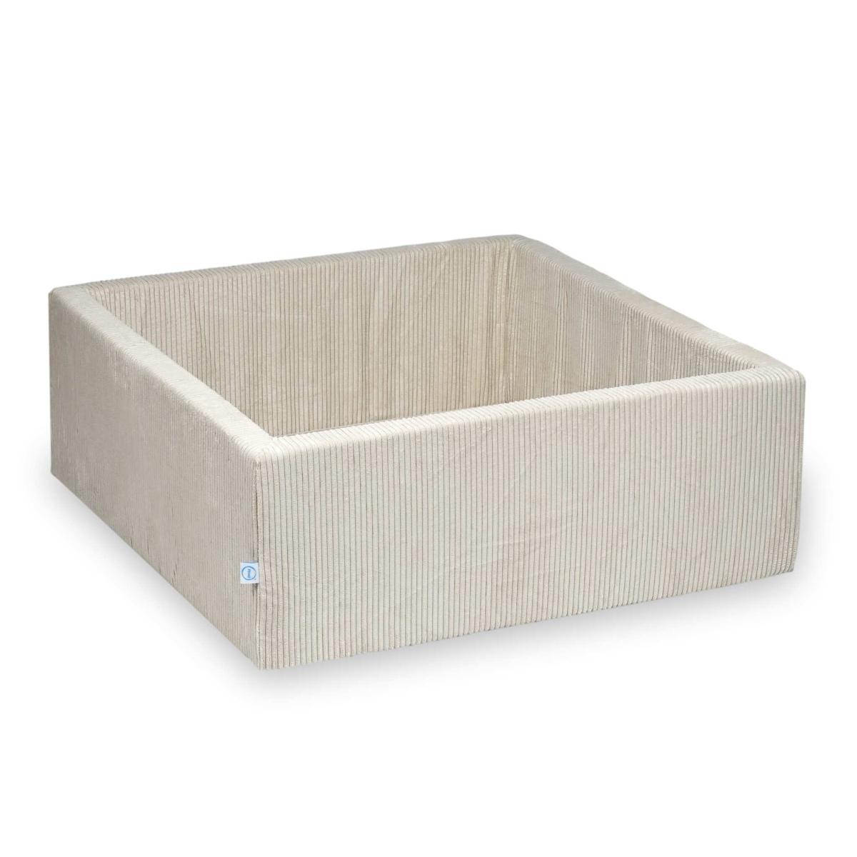 Suchy basen 110x110x40 Sztruks Beżowy bez piłek